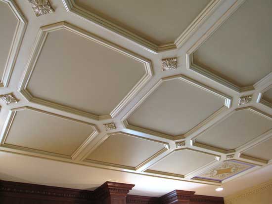 ceiling coffers for stenciling