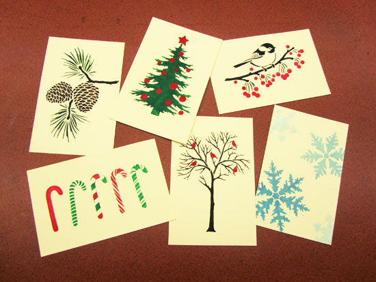Easy Stencil Cards with Kids - Craftulate