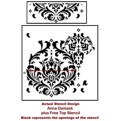 The Anna Damask Stencil from Cutting Edge Stencils. http://www.cuttingedgestencils.com/damask-stencil.html
