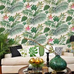 The Tropical Dreams Allover Stencil from Cutting Edge Stencils features beautiful palm leaves and tropical foliage perfect for an accent wall. http://www.cuttingedgestencils.com/tropical-foilage-stencil-wall-pattern-palm-leaf-stencil-deisgn.html