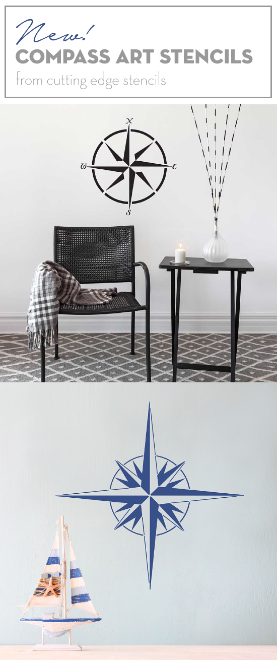 Cutting Edge Stencils releases two new nautical compass wall art patterns. http://www.cuttingedgestencils.com/Mariners-compass-stencil-nautical-stencils-for-walls.html