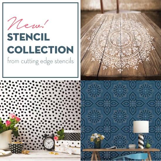 Cutting Edge Stencils releases a NEW stencil collection including Mandalas, tile patterns, and dalmatian spots. http://www.cuttingedgestencils.com/wall-stencils-stencil-designs.html