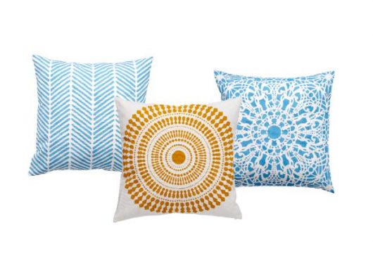 HGTV Magazine features stenciled accent pillows to using Cutting Edge Stencils to spruce up a living room. http://www.cuttingedgestencils.com/accent-pillow-stencil-kits.html