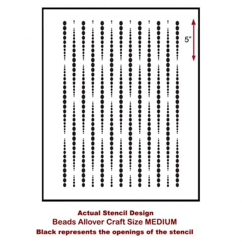 The Beads Craft Stencil, a geometric pattern, from Cutting Edge Stencils. http://www.cuttingedgestencils.com/beads-craft-stencils-DIY-home-decor.html