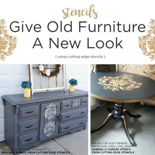 Cutting Edge Stencils shares two DIY painted and stenciled furniture projects using damask stencil patterns. http://www.cuttingedgestencils.com/stencils-damask-stencil-walls.html