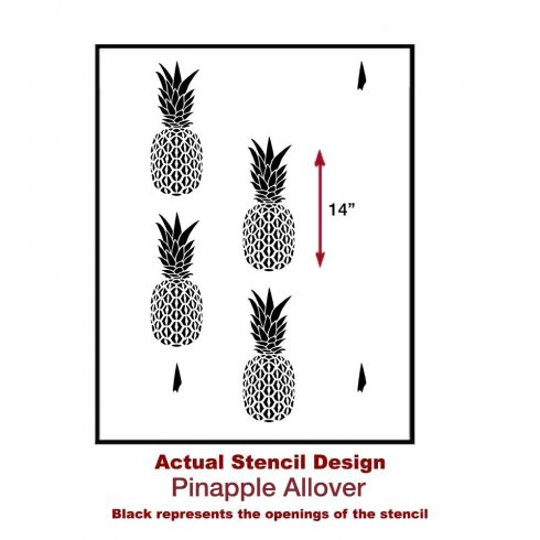The Pineapple Allover Stencil from Cutting Edge Stencils. http://www.cuttingedgestencils.com/pineapple-fruit-allover-stencil-pattern-design.html