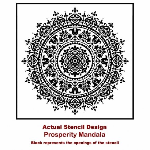 The Prosperity Mandala Stencil from Cutting Edge Stencils. http://www.cuttingedgestencils.com/prosperity-mandala-stencil-yoga-mandala-stencils-designs.html