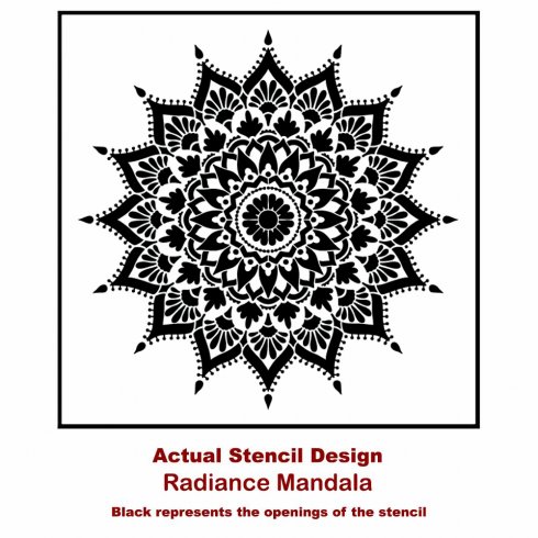 The Radiance Mandala Stencil from Cutting Edge Stencils. http://www.cuttingedgestencils.com/radiance-mandala-stencil-yoga-mandala-stencils-decal.html