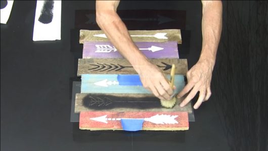 A tutorial to learn how to craft DIY art using a wood pallet and the 10 piece Arrow Stencil kit from Cutting Edge Stencils. http://www.cuttingedgestencils.com/arrow-stencil-kit-diy-home-decor.html
