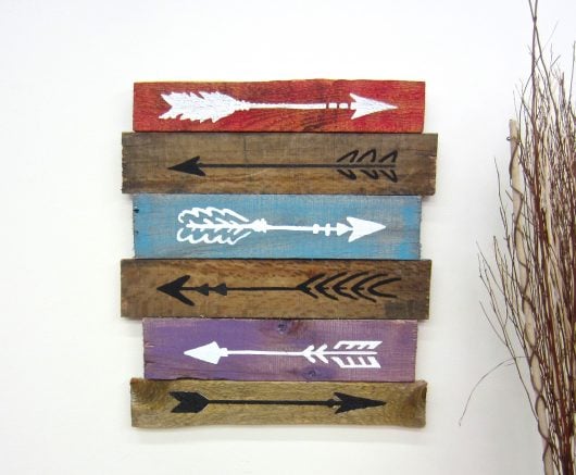 Cutting Edge Stencils shares a DIY stencil tutorial on how to create art out of a wooden pallet and the 10 piece Arrow Stencil Kit. http://www.cuttingedgestencils.com/arrow-stencil-kit-diy-home-decor.html