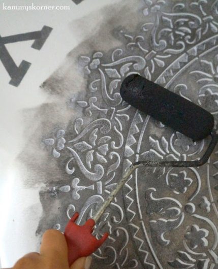 Learn how to stencil the Prosperity Mandala Stencil from Cutting Edge Stencils on a wooden faux wall clock. http://www.cuttingedgestencils.com/prosperity-mandala-stencil-yoga-mandala-stencils-designs.html