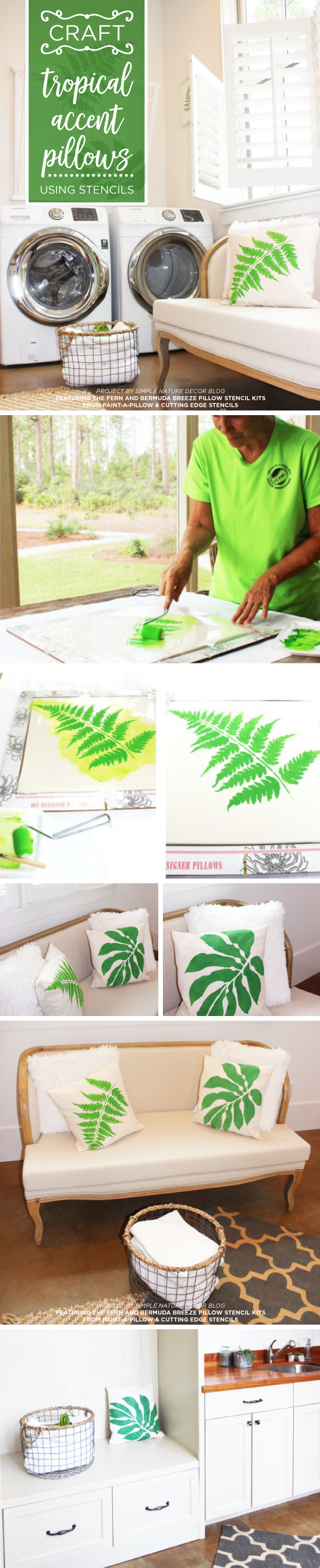 Cutting Edge Stencils shares DIY botanical stenciled accent pillows painted using the Accent Pillow Stencil Kits.  http://www.cuttingedgestencils.com/accent-pillow-stencil-kits.html