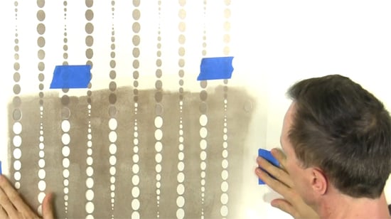 Learn how to stencil a wallpaper pattern on an accent wall using the Beads Allover Stencil from Cutting Edge Stencils. http://www.cuttingedgestencils.com/beads-wall-stencil-pattern.html