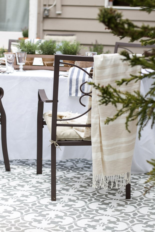 Learn how to stencil a cement patio using the Fabiola Tile Stencil from Cutting Edge Stencils. http://www.cuttingedgestencils.com/fabiola-tile-stencil-spanish-portugese-tiles-stencils.html