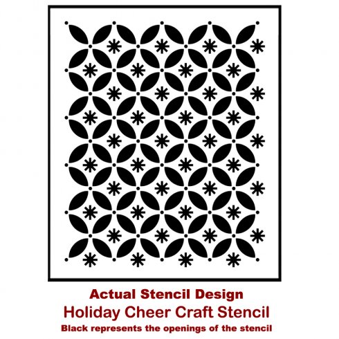 The Holiday Cheer Craft Stencil is a fun geometric Christmas pattern from Cutting Edge Stencils. http://www.cuttingedgestencils.com/christmas-stencils-designs-holiday-cheer.html