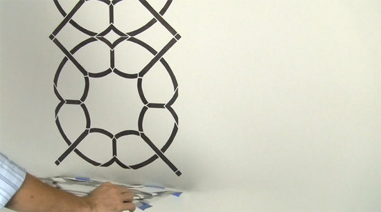 Learn how to stencil an accent wall using the Coco Trellis Allover Stencil pattern from Cutting Edge Stencils. http://www.cuttingedgestencils.com/coco-trellis-allover-pattern-stencil.html