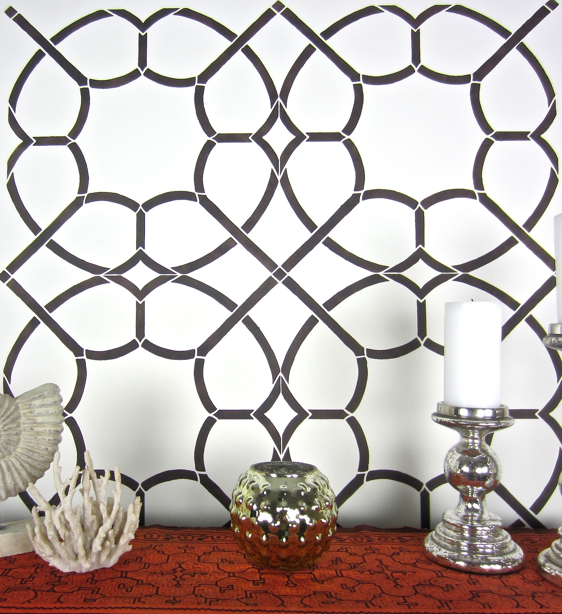 Cutting Edge Stencils shares how to stencil an accent wall using the Coco Trellis Allover pattern. http://www.cuttingedgestencils.com/coco-trellis-allover-pattern-stencil.html