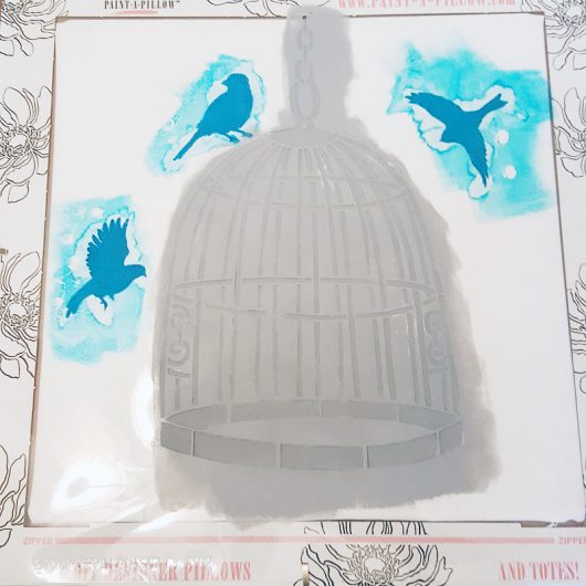 Learn how to stencila DIY decorative pillow using the Bird Cage Accent Pillow Stencil Kit from Cutting Edge Stencils. http://www.cuttingedgestencils.com/bird-cage-stencils-paint-a-pillow-kit.html