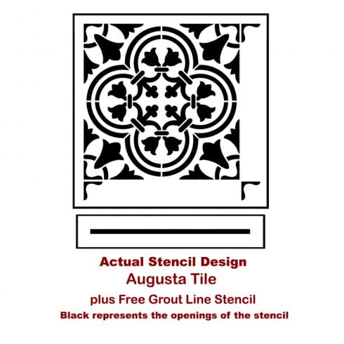 The Augusta Tile Stencil from Cutting Edge Stencils. http://www.cuttingedgestencils.com/augusta-tile-stencil-design-patchwork-tiles-stencils.html