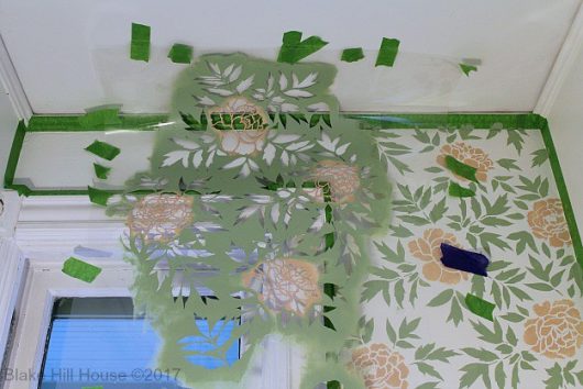 Learn how to stencil a floral accent wall using the Japanese Peonies Allover Stencil from Cutting Edge Stencils. http://www.cuttingedgestencils.com/japanese-peonies-floral-stencil-pattern.html