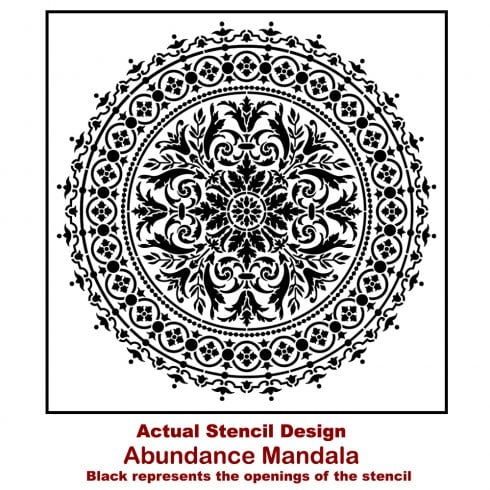 The Abundance Mandala Stencil from Cutting Edge Stencils. http://www.cuttingedgestencils.com/abundance-mandala-stencil-yoga-wall-stencils-mandalas.html