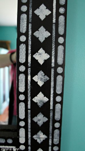 Learn how to stencil a mirror using the Indian Inlay Stencil kit designed by Kim Myles from Cutting Edge Stencils. http://www.cuttingedgestencils.com/indian-inlay-stencil-furniture.html