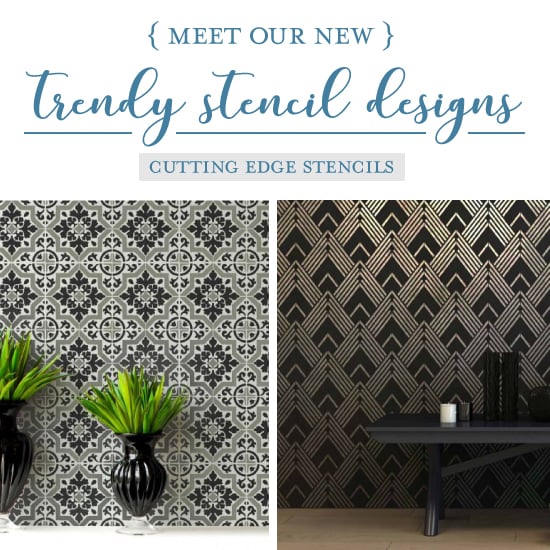 Cutting Edge Stencils shares a New wall stencil collection that includes tile patterns, art deco designs, and nauticals. http://www.cuttingedgestencils.com/wall-stencils-stencil-designs.html