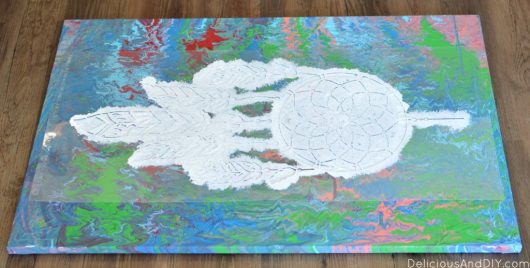 Learn how to stencil a marbled canvas using the Dream Catcher Wall Art Stencil from Cutting Edge Stencils. http://www.cuttingedgestencils.com/dream-catcher-stencil-dreamcatcher-stencils-decal.html