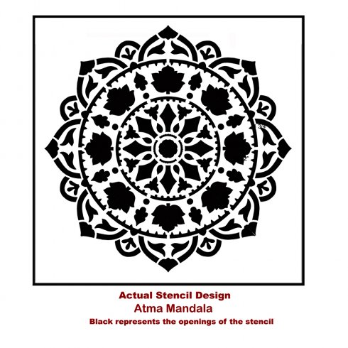 The Atma Mandala Stencil from Cutting Edge Stencils. http://www.cuttingedgestencils.com/stencil-mandala-atma-medallion-deisgn-stencils.html