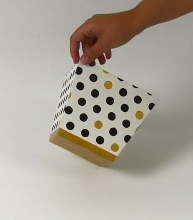 Learn how to stencil an Ikea Vildapel flower pot using the Polka Dot Craft Stencil from Cutting Edge Stencils. The first thing Erika did was tape the four canvases together. http://www.cuttingedgestencils.com/polka-dot-stencils-for-DIY-crafts.html