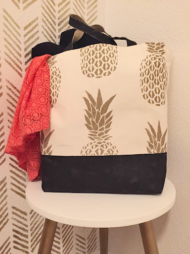 Learn how to stencil a plain $7 tote bag using the Pineapple Stencil from Cutting Edge Stencils. http://www.cuttingedgestencils.com/pineapple-stencil-design-wall-stencils.html