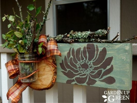 Learn how to craft fall inspired wood decor using the Anemone Grande Flower Stencil from Cutting Edge Stencils. http://www.cuttingedgestencils.com/flower-stencils-walls.html