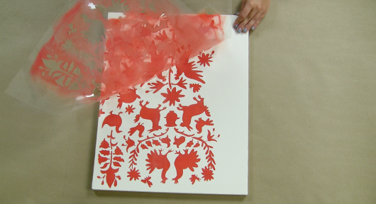 Learn how to make DIY Otomi Wall Art similar to Anthropologie for a fraction of the cost using the Otomi Craft Stencil from Cutting Edge Stencils. http://www.cuttingedgestencils.com/otomi-pattern-craft-stencil-DIY-home-decor-project.html 