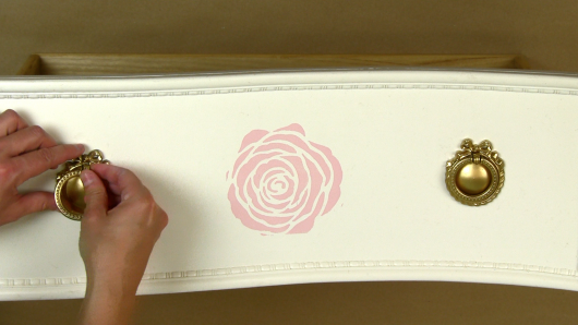 Learn how to makeover a Craigslist piece of furniture using paint and a stencil pattern like the Roses Allover Stencil from Cutting Edge Stencils. http://www.cuttingedgestencils.com/roses-stencil-pattern-rose-design.html 