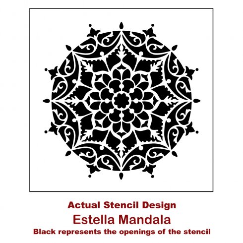 The Estella Mandala Stencil from Cutting Edge Stencils. http://www.cuttingedgestencils.com/estella-mandala-stencil-wall-stencils-designs.html