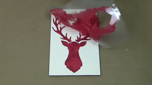 Learn how to make DIY rustic Christmas art using the Deer Head Stencil from Cutting Edge Stencils and reclaimed wood. http://www.cuttingedgestencils.com/deer-head-wall-stencil-deer-antlers-stencils-for-walls.html