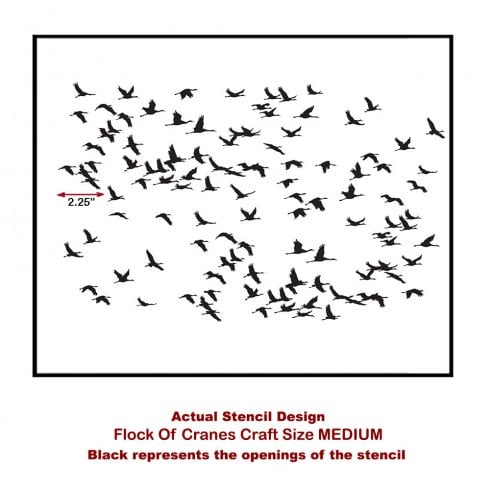 The Flock of Cranes Craft Stencil from Cutting Edge Stencils. http://www.cuttingedgestencils.com/flock-of-cranes-diy-craft-project-stencils.html