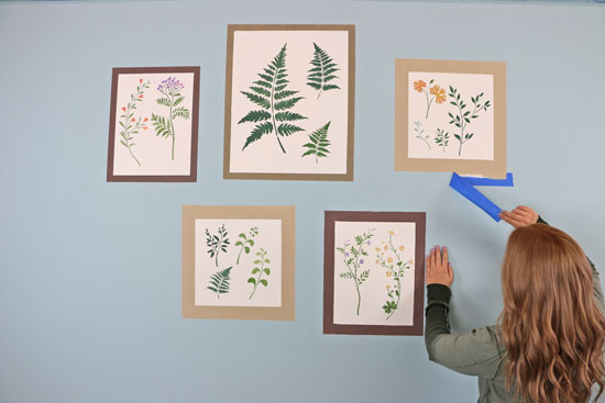 stenciled-galler-wall-botanical-stencils