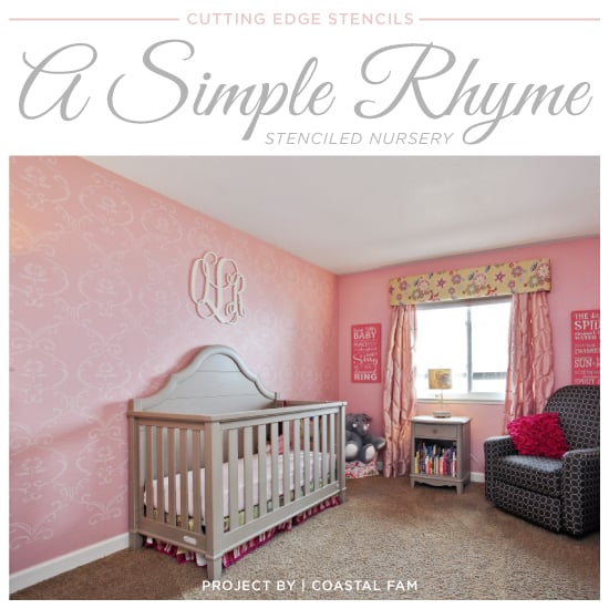 A Simple Rhyme Stenciled Nursery