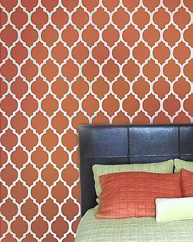 moroccan stencil design