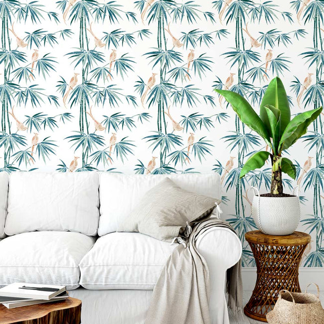 bamboo chinoiserie stencil pattern for walls