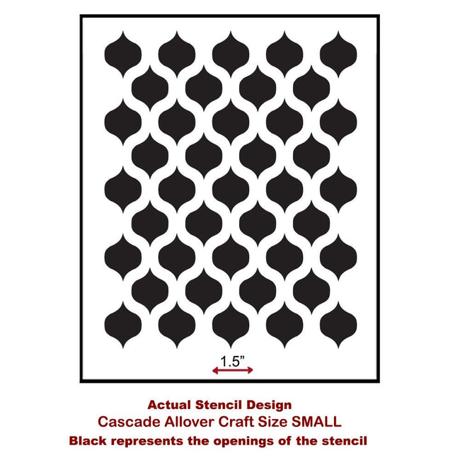 Cascade-allover-small-craft-furniture-stencil