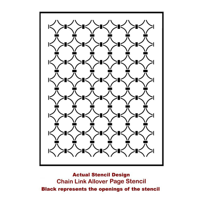 Chain-link-allover-medium-card-template-stencil