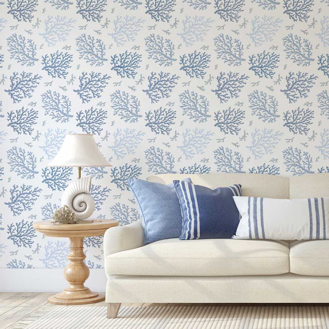 Coral Wall Stencil Coastal Decor