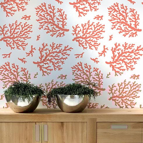 Coral-beach-decor-wall-pattern