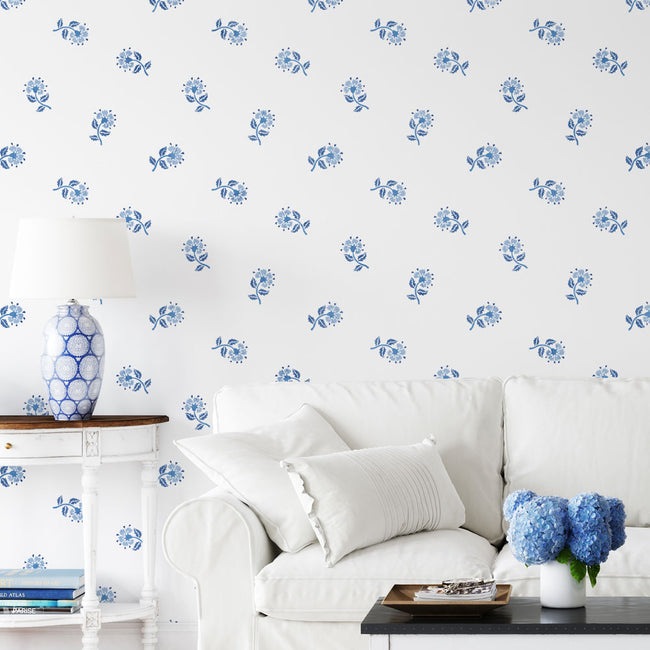 Cottage Pinks Wall Stencil