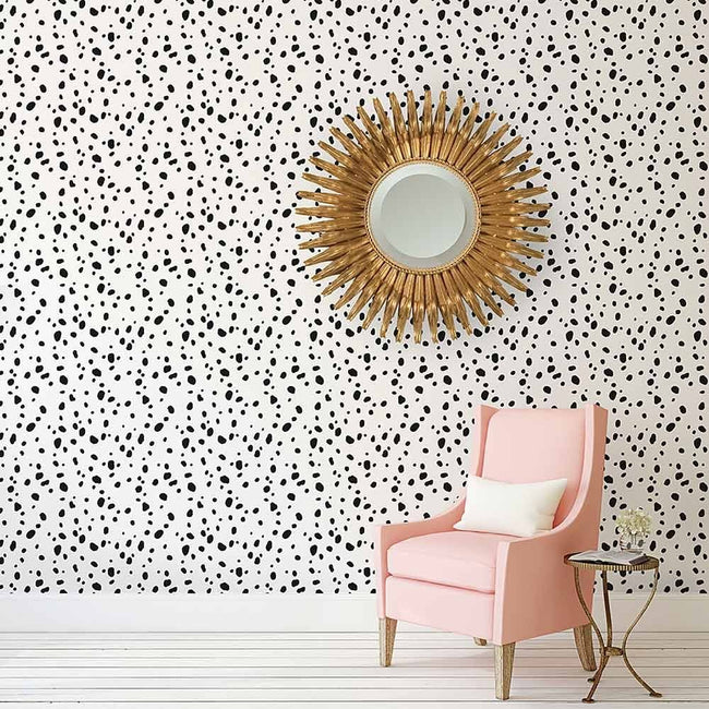 Dalmatian spots stencil pattern dots wallpaper design dalmatian wall design