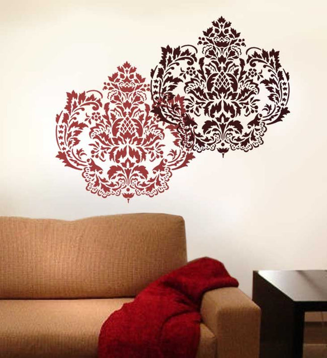 Damask stencil for walls. Wall stencils by Cutting Edge Stencils