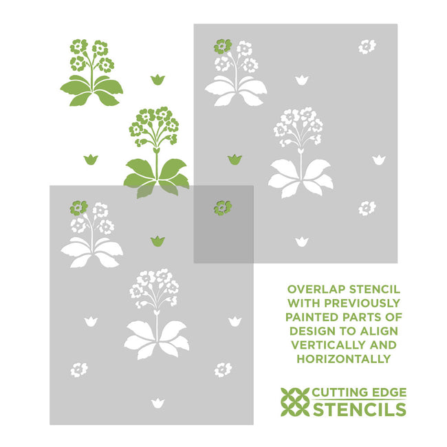 floral stencil primrose