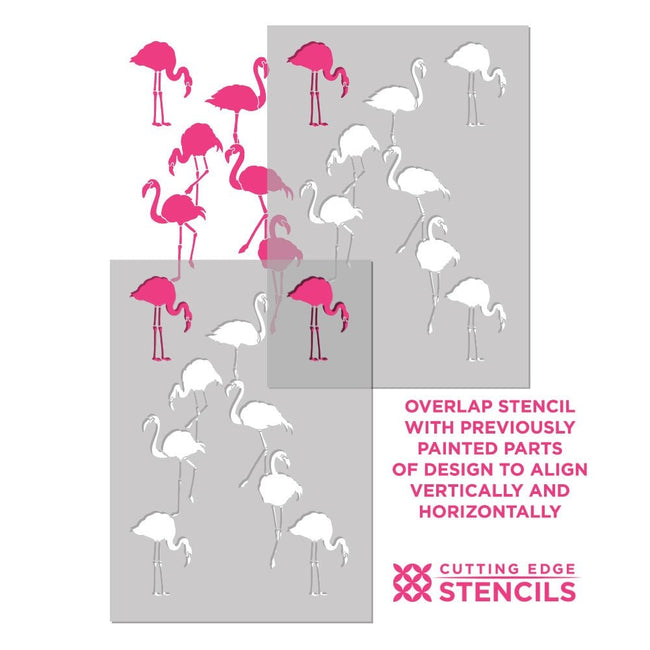 Flamingo Stencil Tropical Wall Stencils Flamingo wallpaper tropic wall decal Instructions